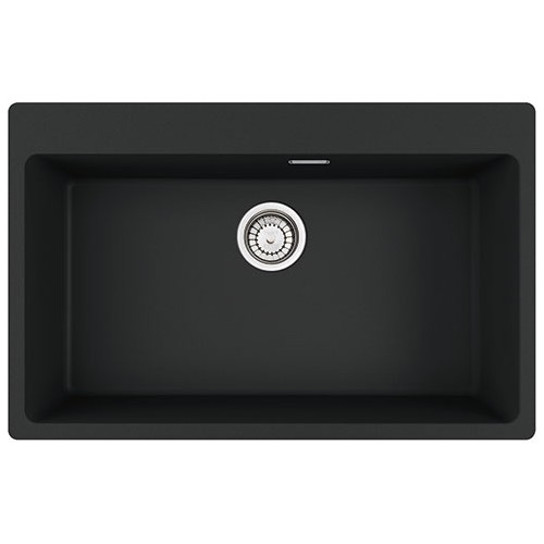 Franke: Single bowl sink, Centro MRG 610-73 FTL 114.0661.707, 78x50 cm, matt black fragranite finish.