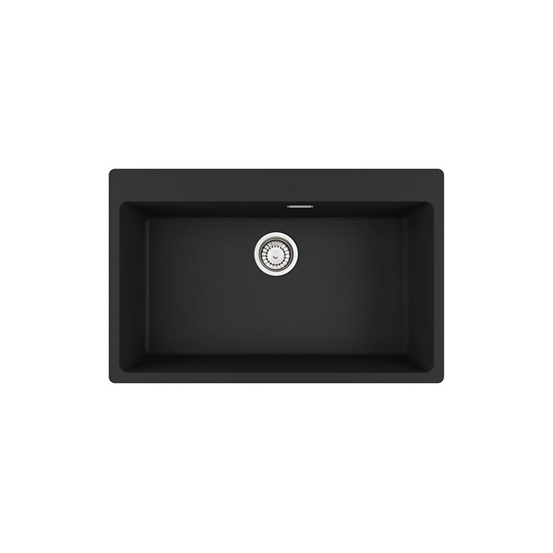  Franke: Évier à une cuve, Centro MRG 610-73 FTL 114.0661.707, 78x50 cm, finition fragranite noir mat.