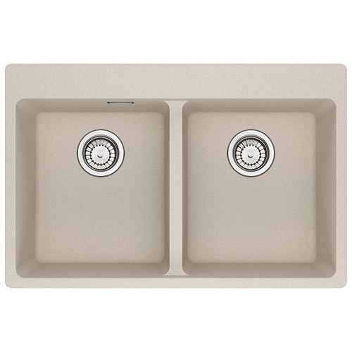 PRONTA CONSEGNA - Franke: Lavello due vasche Vasche Sopratop Centro MRG 620-34-34 FTL 114.0661.695 finitura fragranite sahara da 76x50 cm