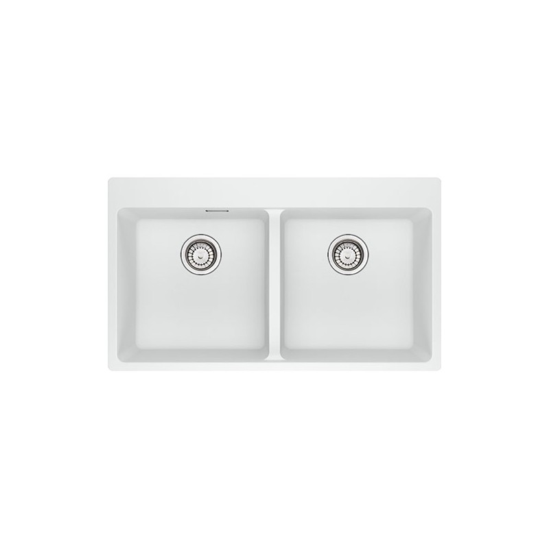  Franke: Lavello due vasche Vasche Sopratop Centro MRG 620-39-39 FTL 114.0666.366 finitura fragranite bianco da 86x50 cm