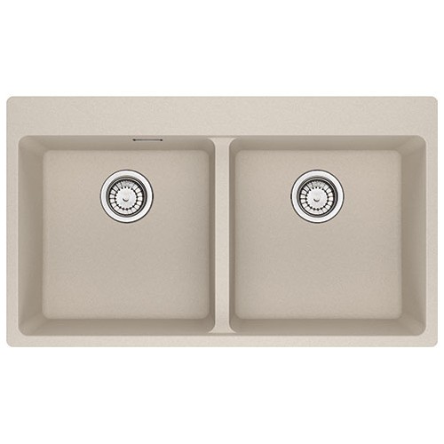 Franke: Double bowl sink, above-mount basins, Centro MRG 620-39-39 FTL 114.0666.368, Sahara Fragranite finish, 86x50 cm