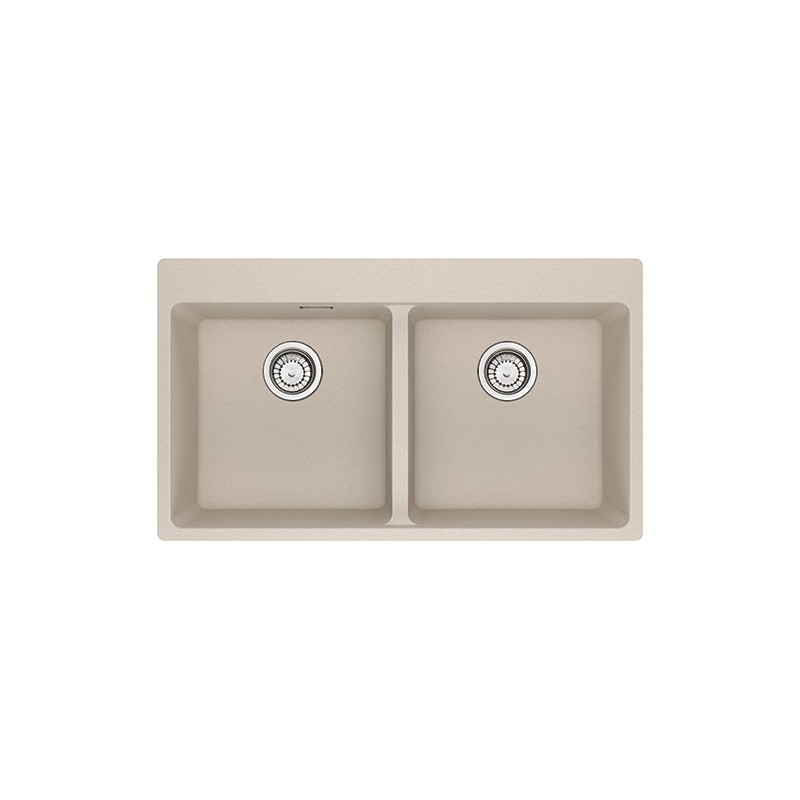  Franke: Évier double vasque à poser, Centro MRG 620-39-39 FTL 114.0666.368, finition Sahara Fragranite, 86 x 50 cm