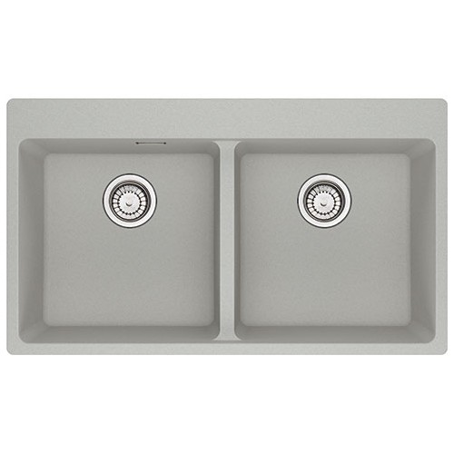 Franke: Fregadero de doble cubeta, sobre encimera, MRG 620-39-39 FTL 114.0666.365, 86x50 cm, aluminio con acabado fragranite