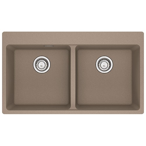 PRONTA CONSEGNA - Franke: Lavello due vasche Vasche Sopratop Centro MRG 620-39-39 FTL 114.0666.369 finitura fragranite oyster da 86x50 cm