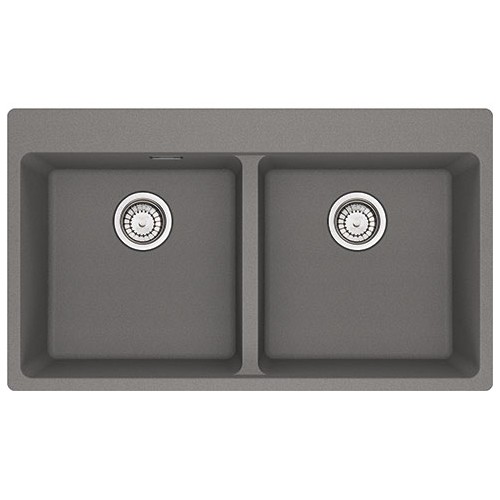 PRONTA CONSEGNA - Franke: Lavello due vasche Vasche Sopratop Centro MRG 620-39-39 FTL 114.0666.364 finitura fragranite stone grey da 86x50 cm