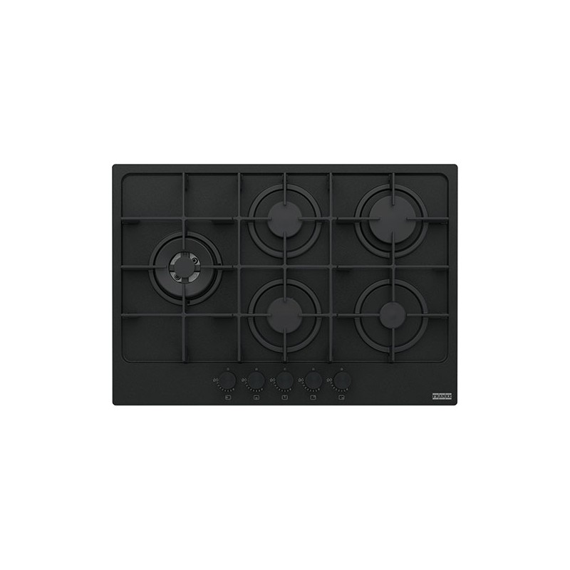  Franke: Plaque de cuisson à gaz Maris 750 FHMA 755 4G DCL MB C 106.0670.114, 73 cm, finition noir mat