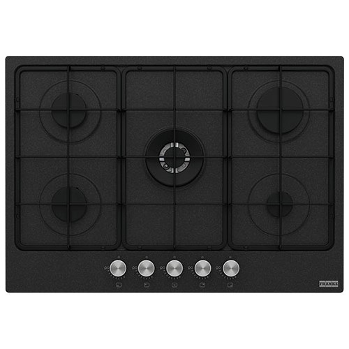 Franke: Smart 750 FHSM 755 4G DC ON E 106.0670.111 gas hob, 73 cm, black finish