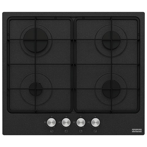 Franke: Piano cottura a gas Smart 600 FHSM 604 4G ON E 106.0670.100 finitura nero da 59 cm