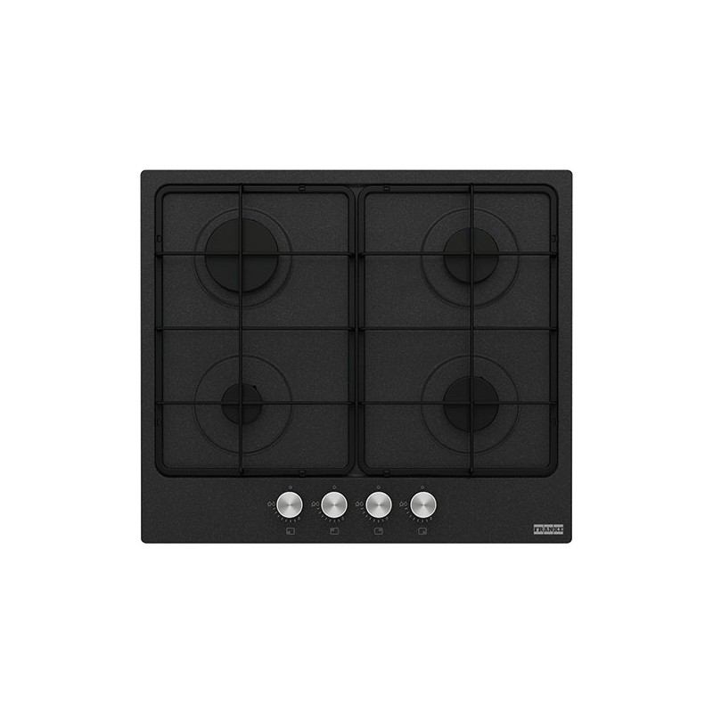  Franke: Piano cottura a gas Smart 600 FHSM 604 4G ON E 106.0670.100 finitura nero da 59 cm