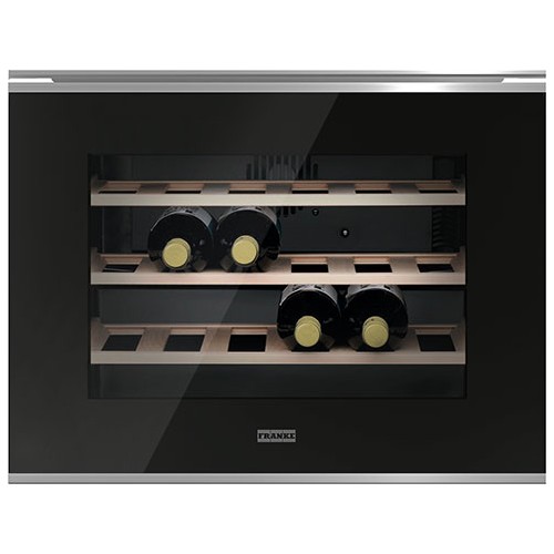Franke Built-in wine cellar Mythos 45 FMY 24 WCR XS 131.0669.345 satin stainless steel finish - 60 cm black crystal