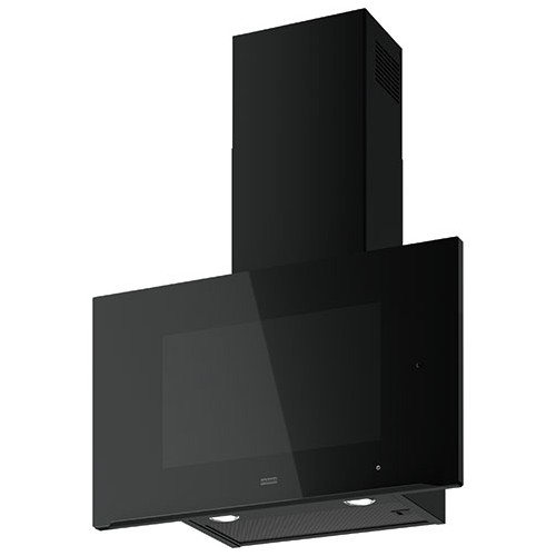 Campana extractora mural Franke AQ Sense FKAS A80 BK 330.0657.269, 80 cm, acabado en cristal negro.