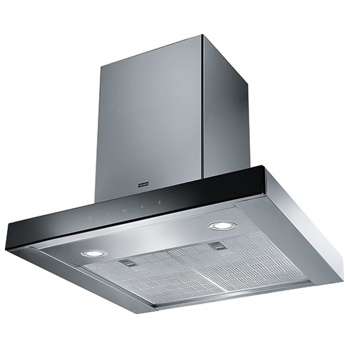 Campana extractora mural Franke Mythos FCR 625 TC BK XS 325.0653.923, 60 cm, acero inoxidable y cristal negro.
