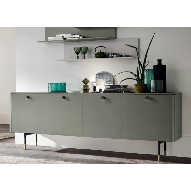  Buffet Maronese Acf COVER avec base en métal, L.222 cm - 4 portes