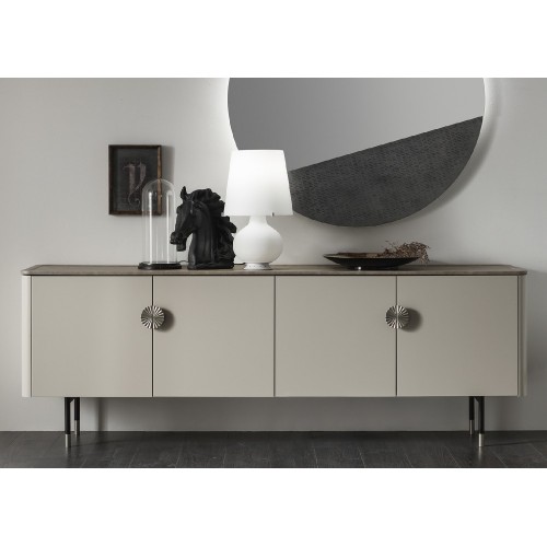 Buffet Maronese Acf COVER avec base en métal, L.222 cm - 4 portes