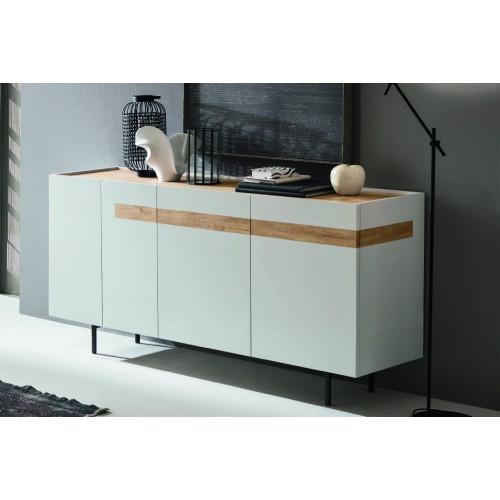 Maronese Acf GILDA sideboard with metal base L.176 cm and H.78 / 88 cm - 4 doors