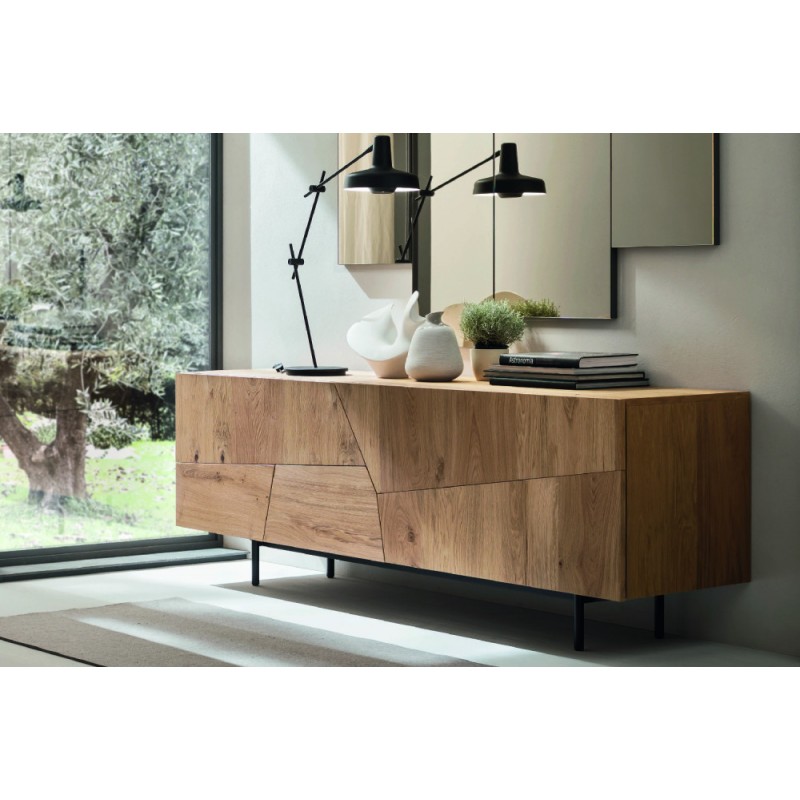  Buffet autoportant Maronese Acf MONIC avec base en métal L.185 cm - 5 tiroirs