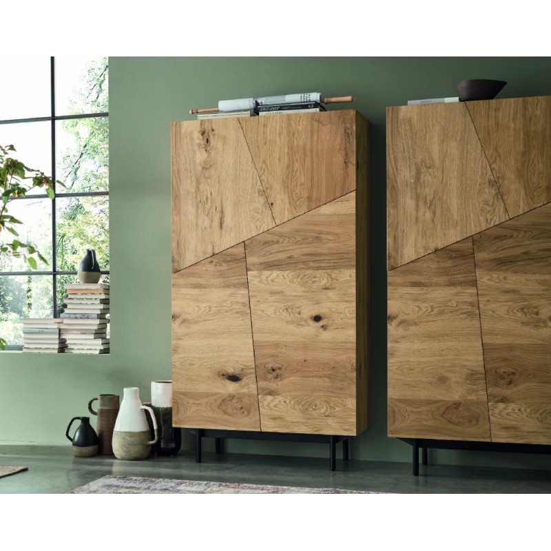  Aparador independiente Maronese Acf MONIC con base de metal L.90 cm - 4 puertas