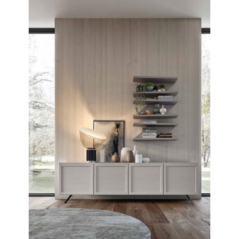  Maronese Acf Madia in appoggio GARDENIA con basamento in metallo da L.211 cm - 4 ante