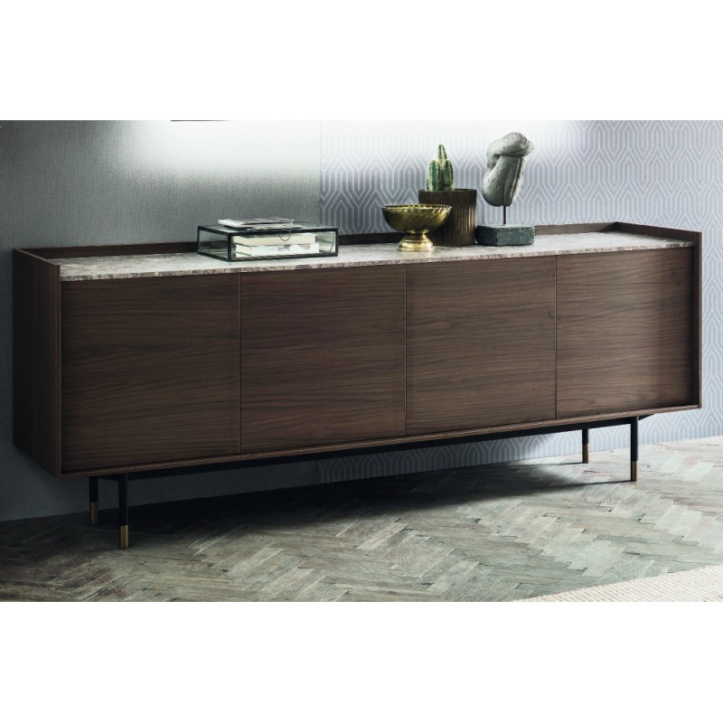  Maronese Acf LAILA aparador independiente con base de metal L.214 cm - 4 puertas