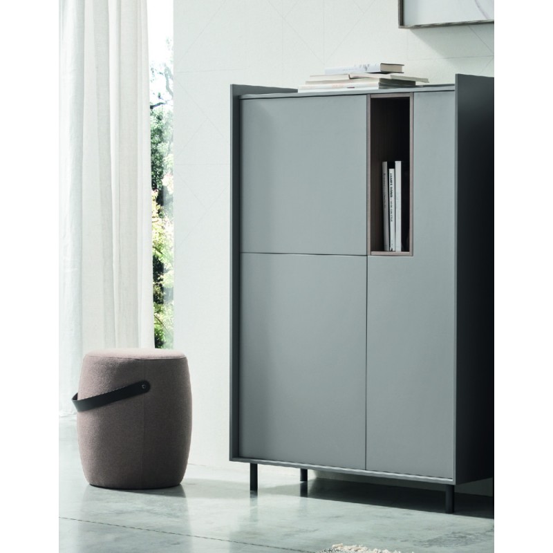  Maronese Acf LAILA freestanding sideboard with metal base L.90 cm - 3 doors and 1 open compartment