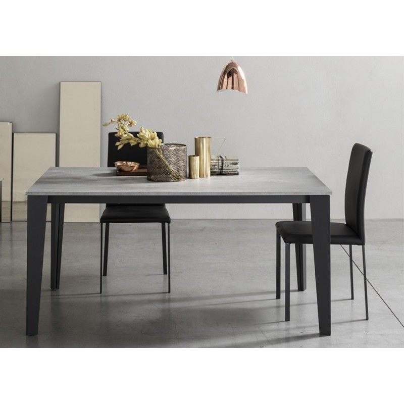  Table extensible Maronese Acf ROYAL avec structure en métal et plateau en bois mesurant L.160(260) cm - Avec 2 rallonges lat