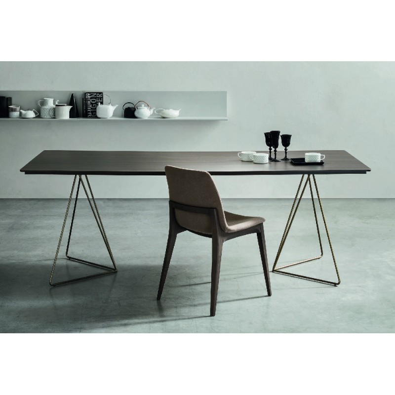 Mesa fija Maronese Acf TRIADE con estructura metálica y tapa a elegir de L.160 cm