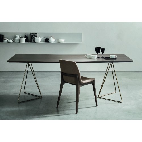 Maronese Acf TRIADE fixed table with metal structure and top of your choice of L.200 cm
