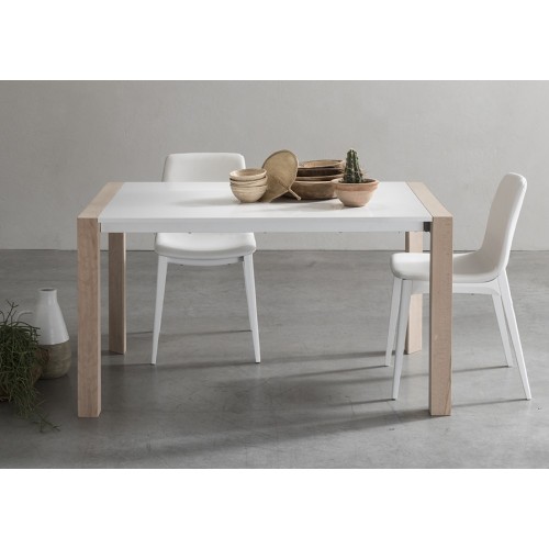 Maronese Acf Tavolo allungabile MIKADO con struttura in frassino e piano in laccato da L.160(240) cm - Con 2 allunghe laterali