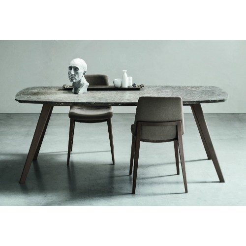 Maronese Acf QUID fixed table with ash structure and wooden top measuring 200 cm