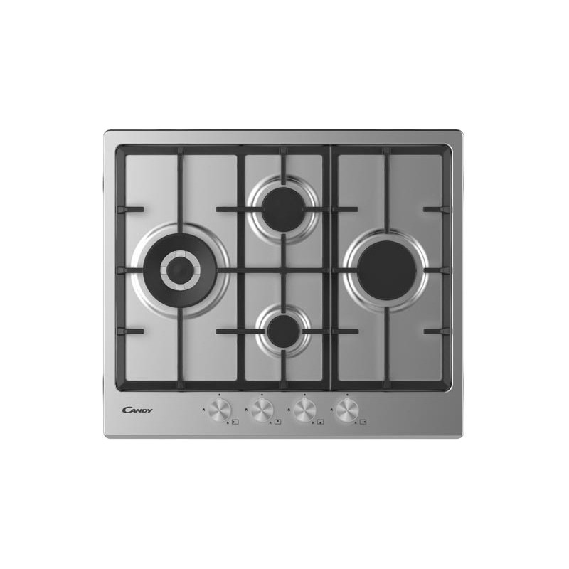  Candy Gas hob 33801849 CHG6D4WPX 60 cm stainless steel finish
