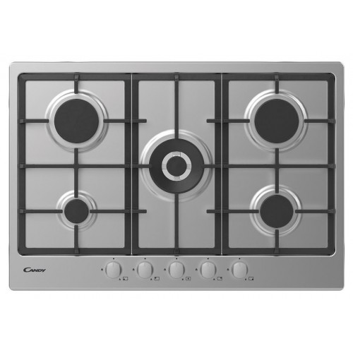 Table de cuisson gaz Candy 33801986 CHG74WX finition inox 75 cm