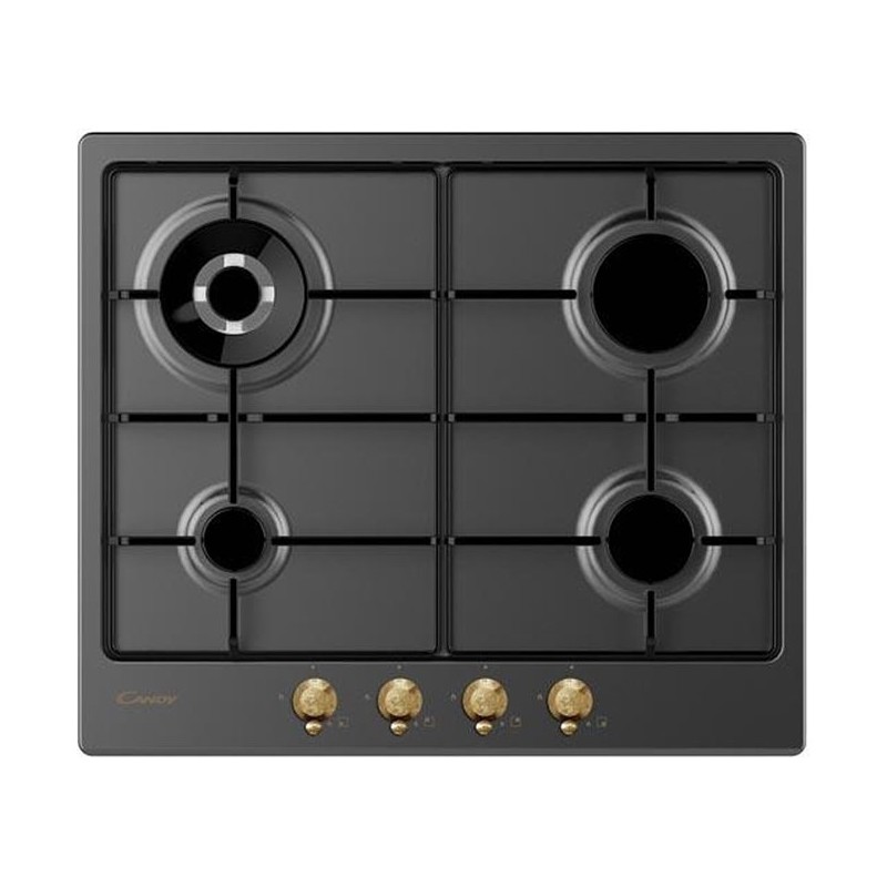  Table de cuisson gaz Candy 33801982 CHW6BR4WGTGH finition anthracite 60 cm
