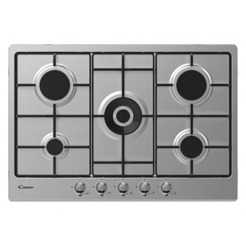 Candy Gas hob 33801980 CHW74WTX stainless steel finish 75 cm