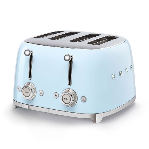 Grille-pain Smeg 4x4 TSF03PBEU finition bleu clair