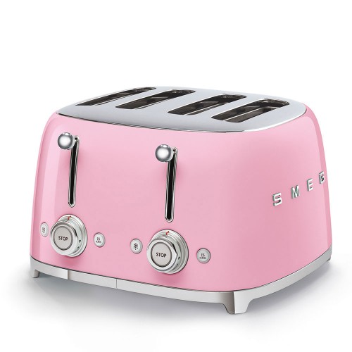 Tostadora Smeg 4x4 TSF03PKEU acabado rosa