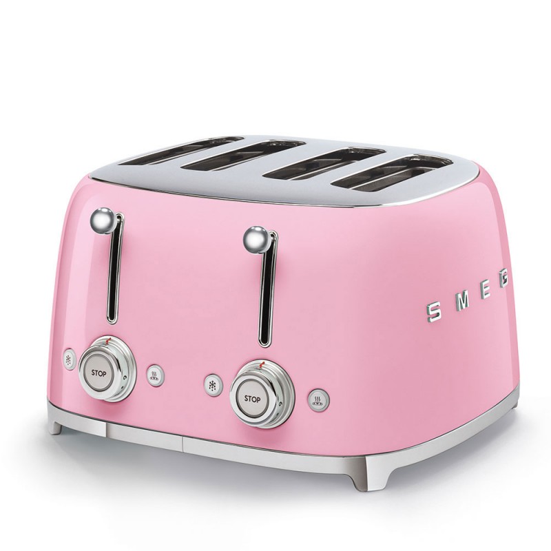  Tostadora Smeg 4x4 TSF03PKEU acabado rosa