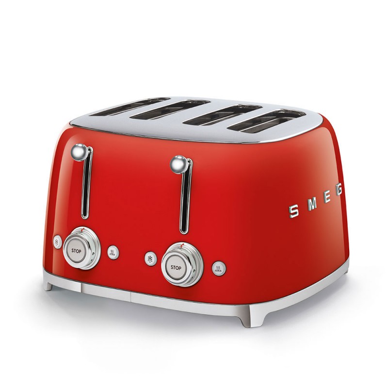  Grille-pain Smeg 4x4 TSF03RDEU finition rouge