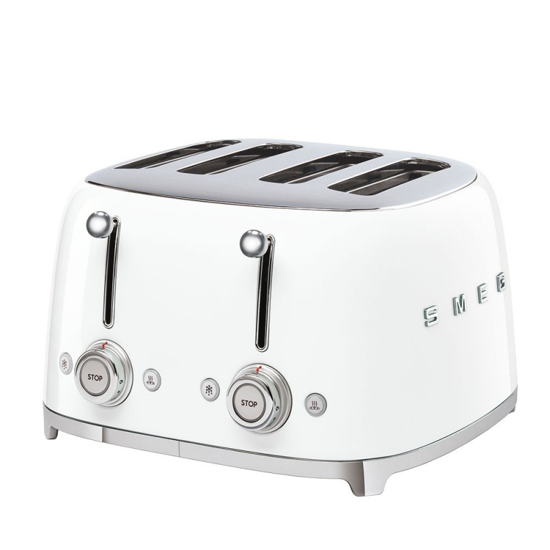  Grille-pain Smeg 4x4 TSF03WHEU finition blanche