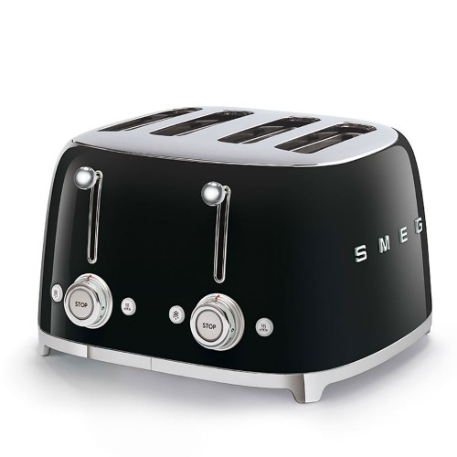 Grille-pain Smeg 4x4 TSF03BLEU finition noire
