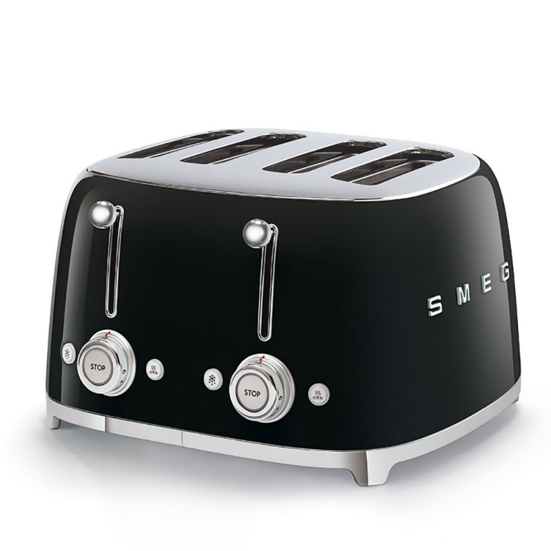  Grille-pain Smeg 4x4 TSF03BLEU finition noire