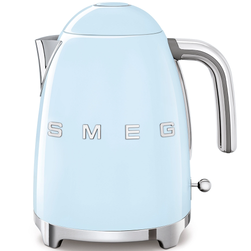 Smeg Bouilloire électrique KLF03PBEU finition bleu clair avec logo Smeg 3D