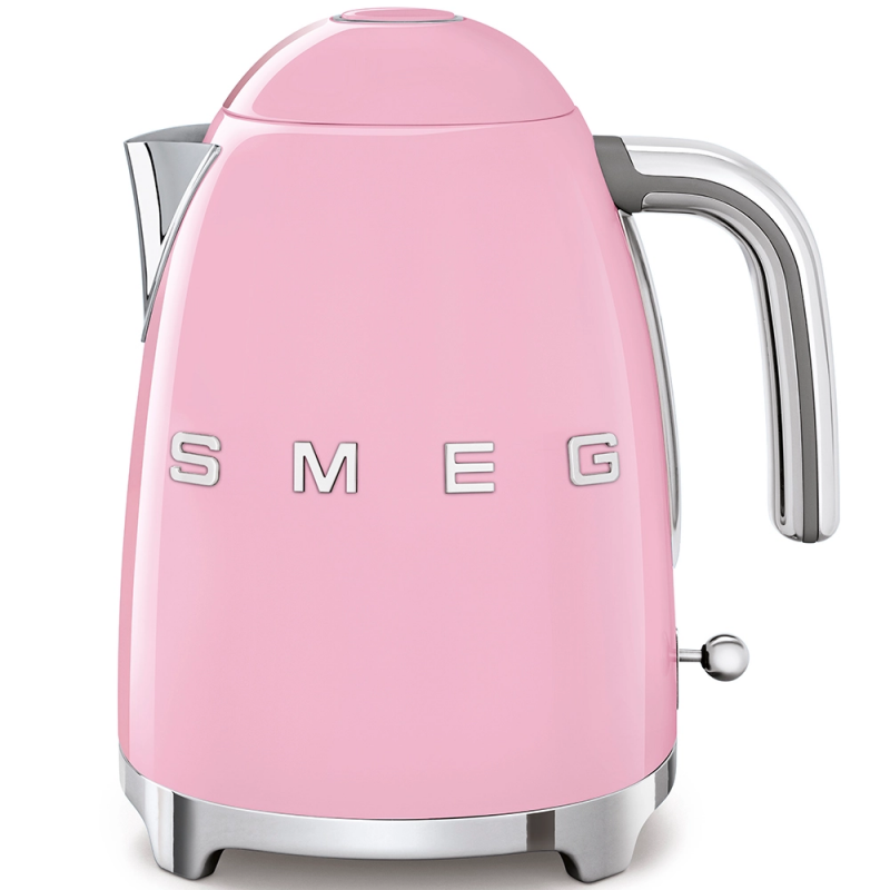  Smeg Bouilloire électrique KLF03PKEU finition rose avec logo Smeg 3D