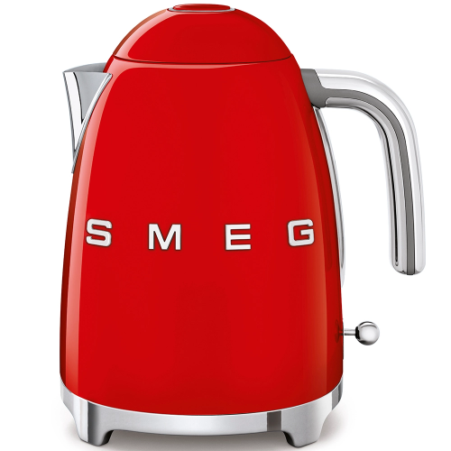 Smeg Bouilloire électrique KLF03RDEU finition rouge avec logo Smeg 3D
