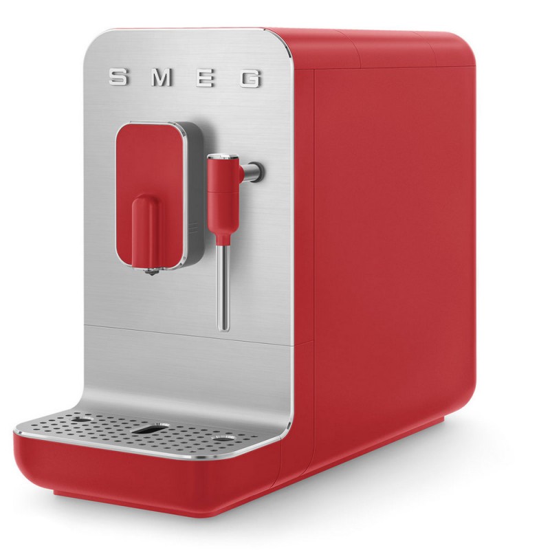  Smeg Machine à café automatique avec vapeur BCC02RDMEU finition rouge