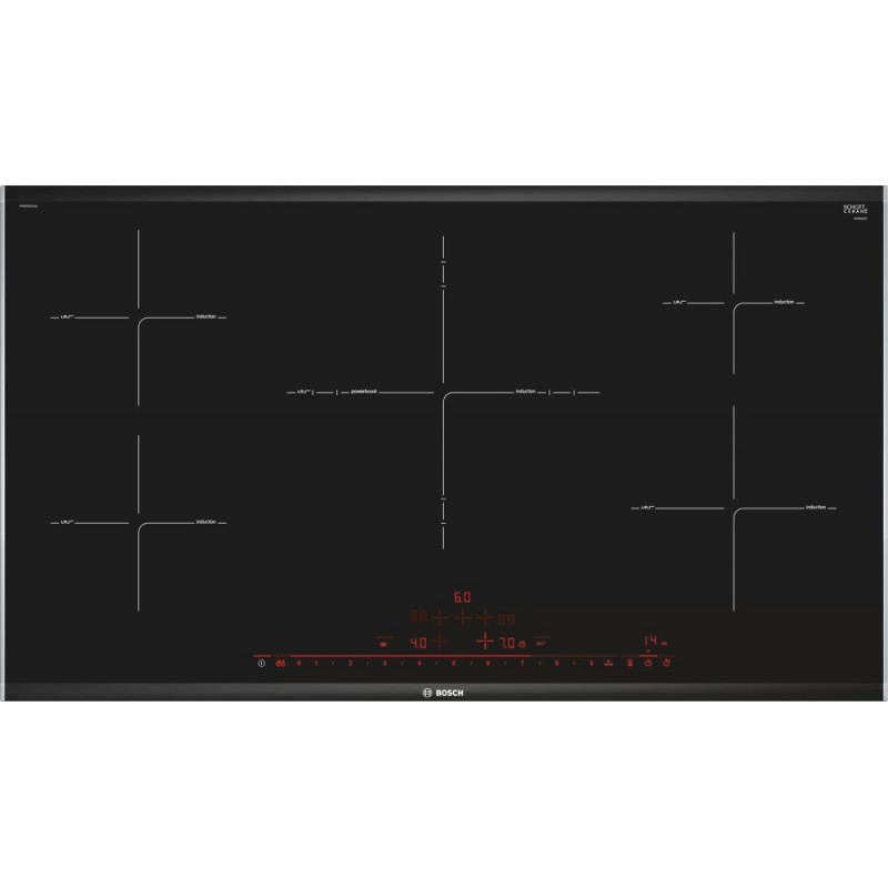  Plaque à induction Bosch - PIV975DC1E 90 cm en vitrocéramique noire - Série 8