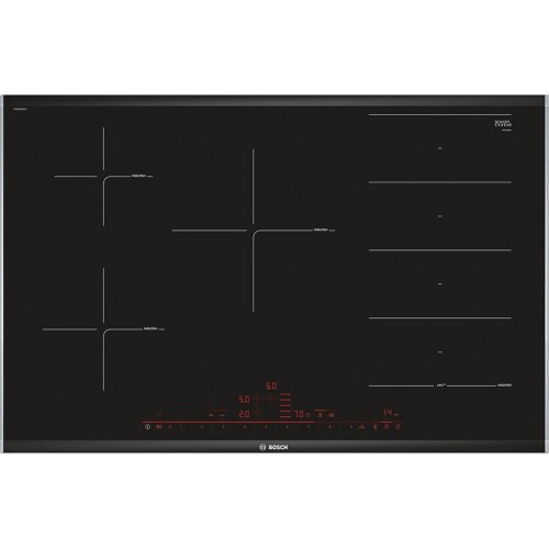 Plaque de cuisson à induction Bosch PXV875DC1E 80 cm en vitrocéramique noire - Série 8