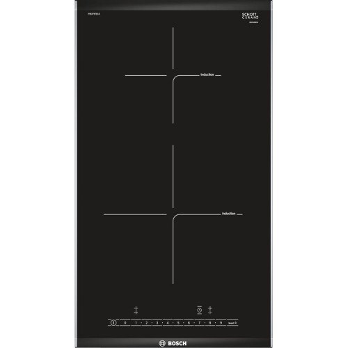 Plaque à induction Bosch - Domino en vitrocéramique noire 30 cm (PIB375FB1E) - Série 6
