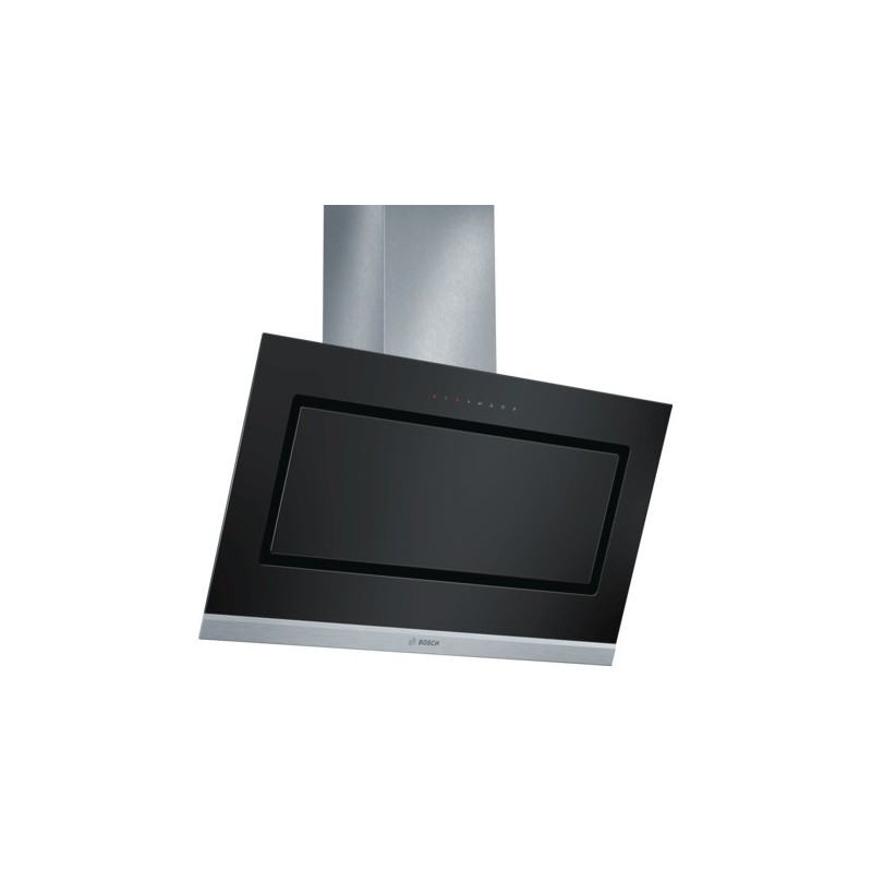 Bosch Cappa aspirante inclinata a camino DWK098G60 finitura vetro nero da  90 cm - Serie 8