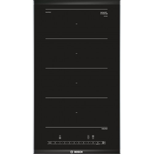 Plaque à induction Bosch - Domino en vitrocéramique noire 30 cm (Série 6) PXX375FB1E