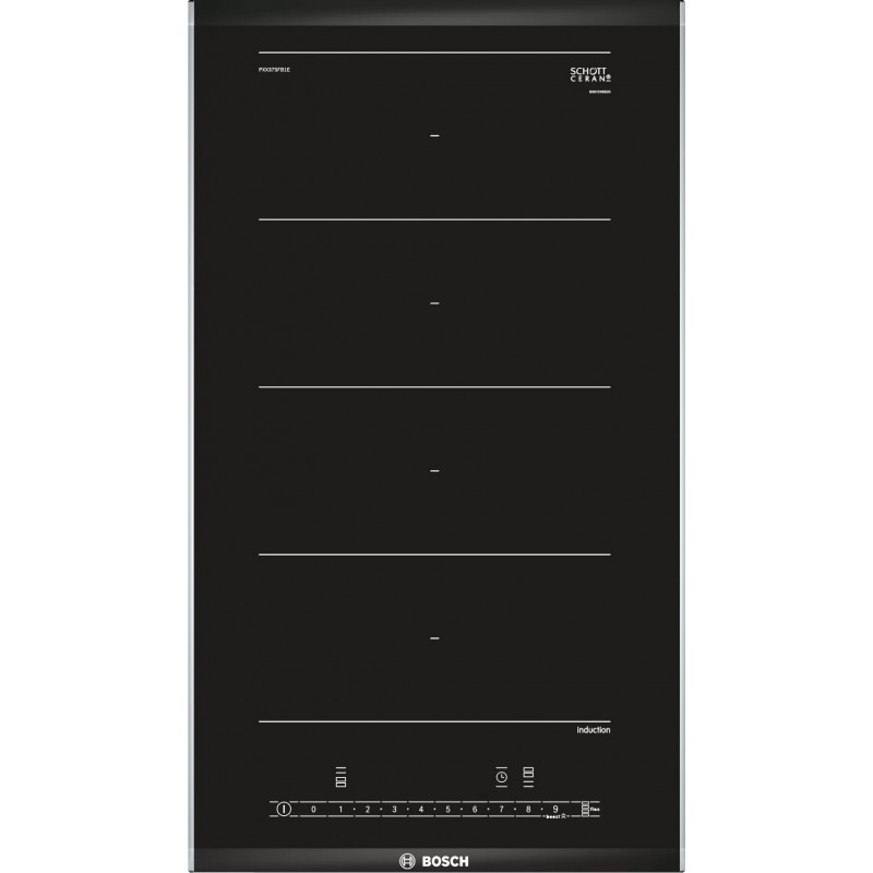  Plaque à induction Bosch - Domino en vitrocéramique noire 30 cm (Série 6) PXX375FB1E